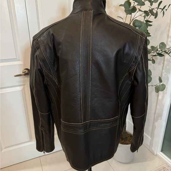 Men’s Motorcycle Jacket | Brown | Size 42 - Picture 2 of 8